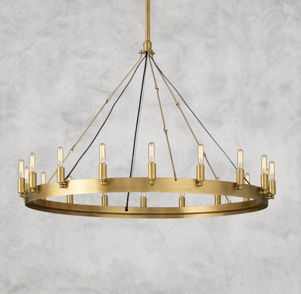 Camino Round Outdoor Chandelier 26", 38", 50", 63", 73"