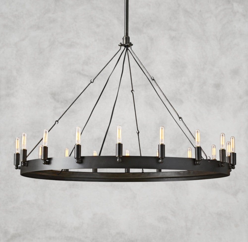 Camino Round Outdoor Chandelier 26", 38", 50", 63", 73"
