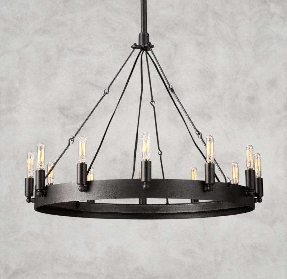 Camino Round Outdoor Chandelier 26", 38", 50", 63", 73"