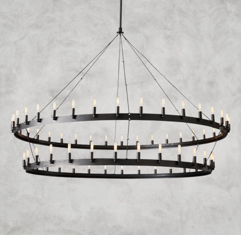 Camino Vintage Filament Two-Tier Chandelier 38", 50", 63", 71"