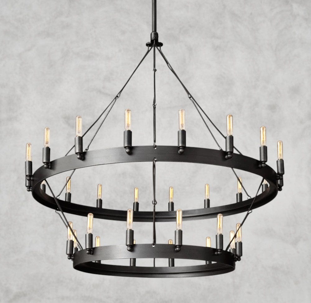 Camino Vintage Filament Two-Tier Chandelier 38", 50", 63", 71"