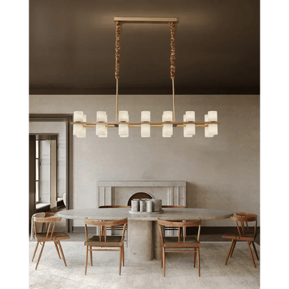 CAURIS ALABASTER LINEAR CHANDELIER 33.5" 39.4" 47.2"L