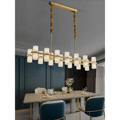 CAURIS ALABASTER LINEAR CHANDELIER 33.5" 39.4" 47.2"L