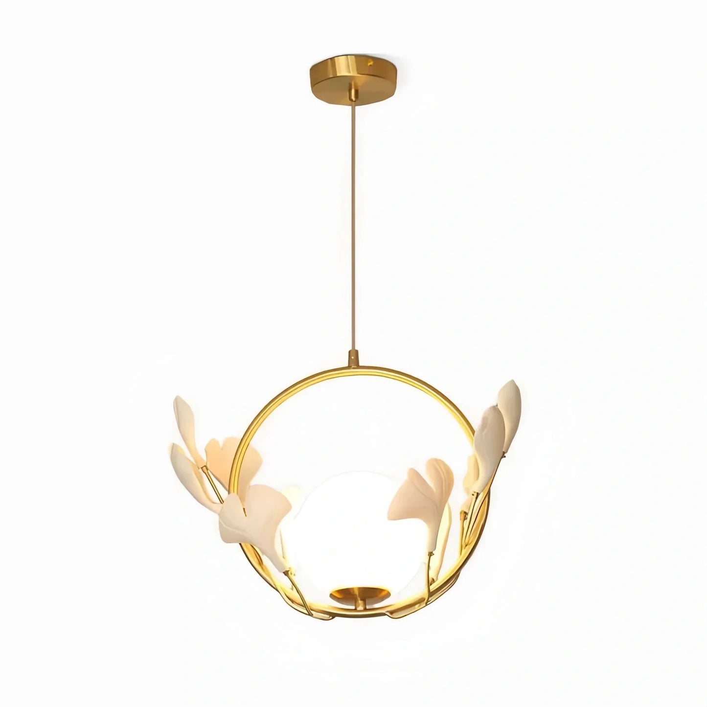 Ceramic Gingko Pendant Lamp