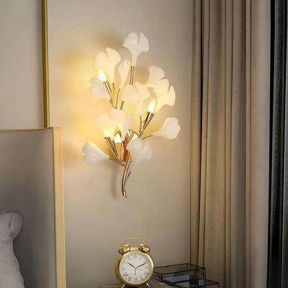 Ceramic Gingko Wall Lamp