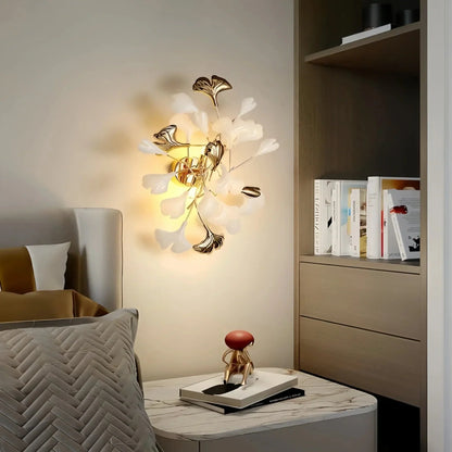Ceramic Gingko Wall Lamp