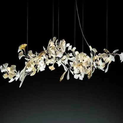 Ceramic Ginkgo Branch Chandelier Light