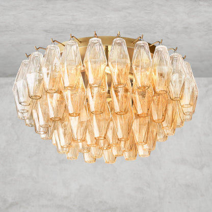 Chiara Clear/ Smoke Glass Flushmount 17", 22"