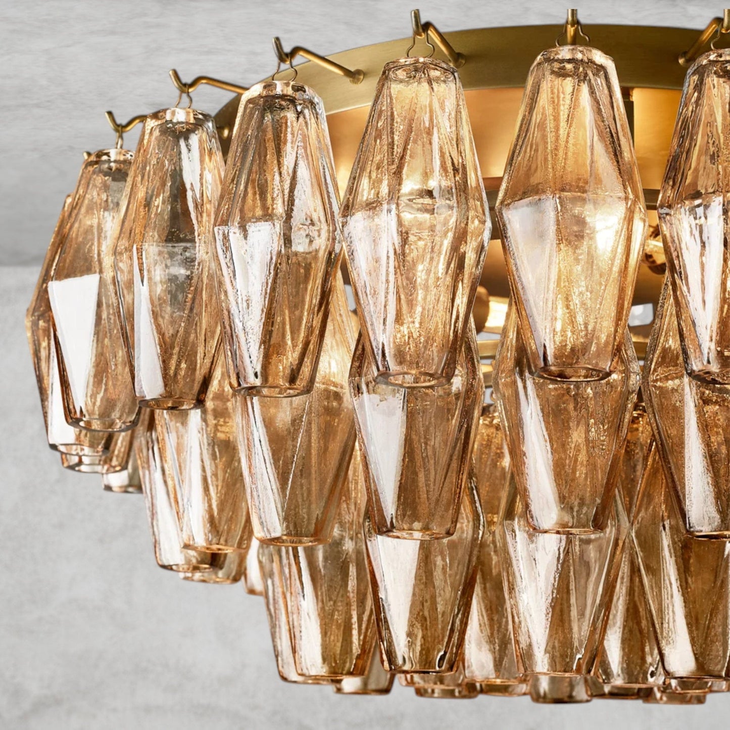 Chiara Clear/ Smoke Glass Flushmount 17", 22"