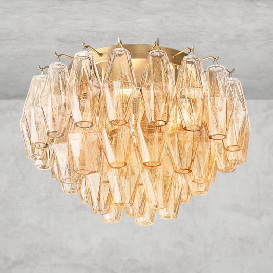 Chiara Clear/ Smoke Glass Flushmount 17", 22"