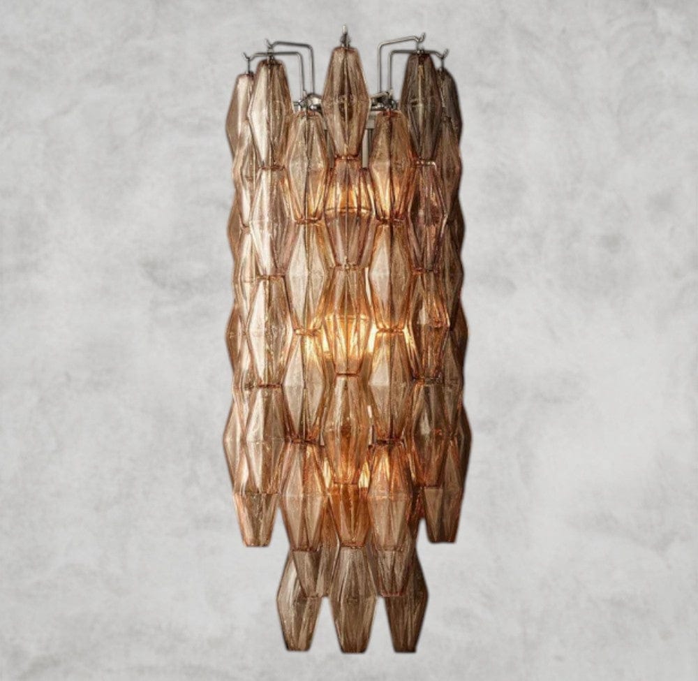 CHIARA CLEAR/ SMOKE GLASS GRAND SCONCE 30"