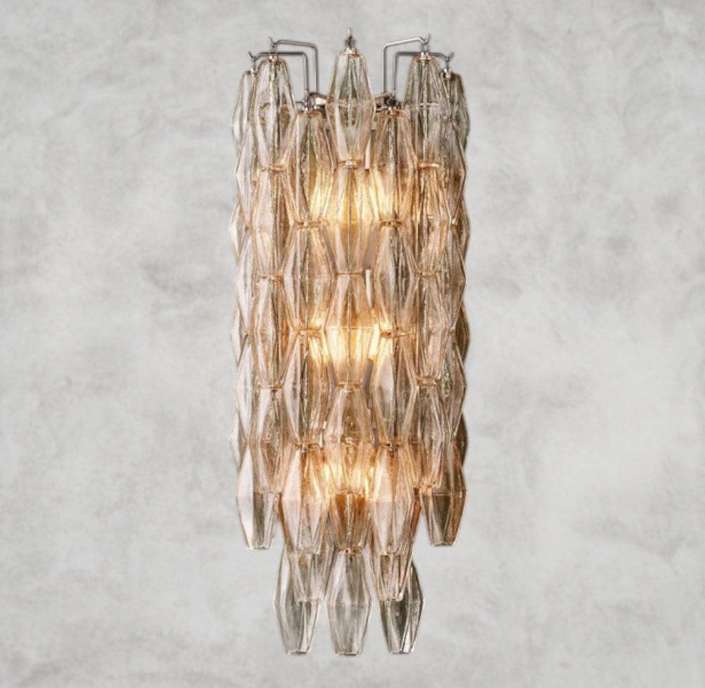 CHIARA CLEAR/ SMOKE GLASS GRAND SCONCE 30"
