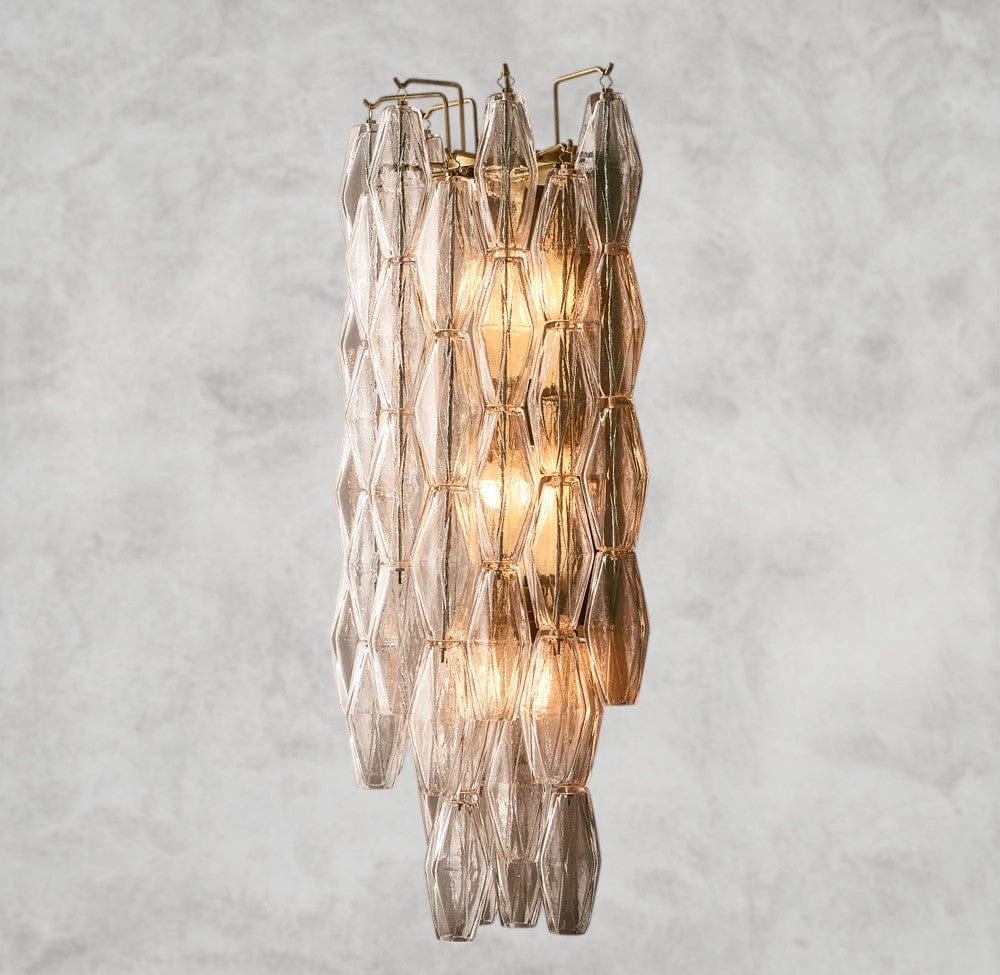 CHIARA CLEAR/ SMOKE GLASS GRAND SCONCE 30"