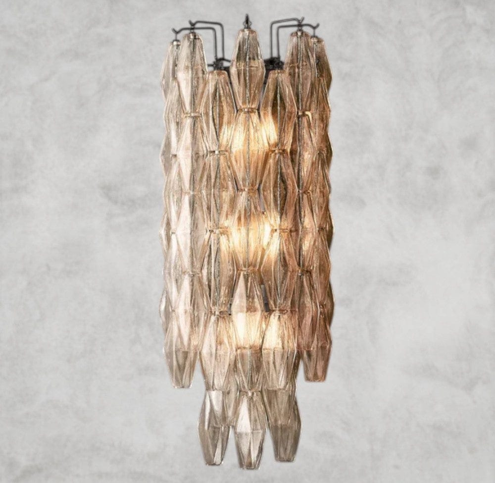 CHIARA CLEAR/ SMOKE GLASS GRAND SCONCE 30"
