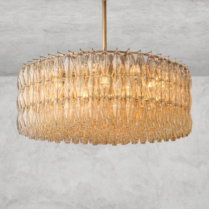 CHIARA CLEAR/ SMOKE GLASS ROUND CHANDELIER 37", 47", 62"