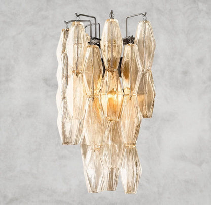 CHIARA CLEAR/ SMOKE GLASS SCONCE 19"