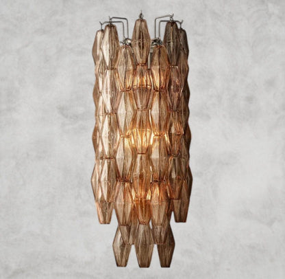 CHIARA CLEAR/ SMOKE GLASS SCONCE 19"