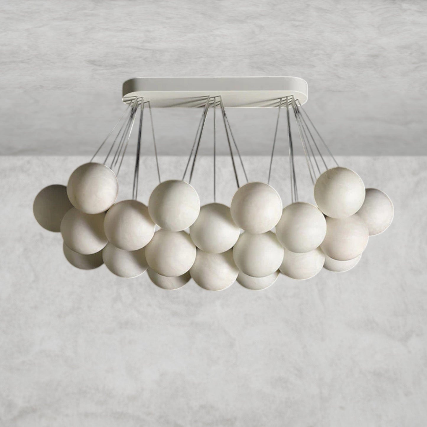 Christian Luxury Rectangular Chandelier Alabaster Ball Chandelier