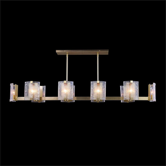 Coaritas Ten-Light Horizontal Chandelier, Brass