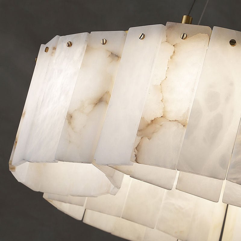 Contemporary Alabaster Flush Mount Ceiling Lamp