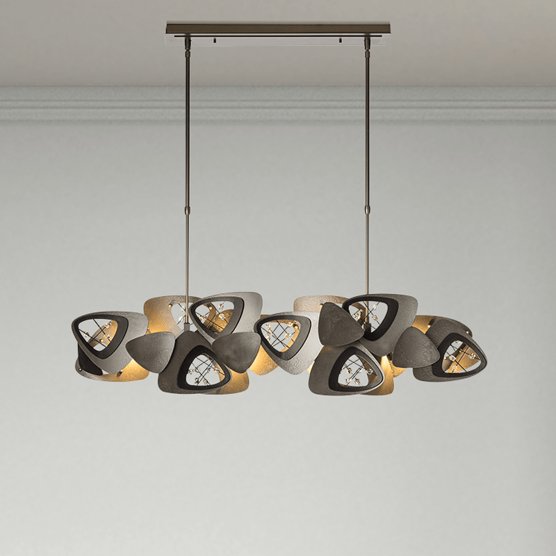 Contemporary Stainless Steel Linear Chandelier