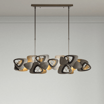 Contemporary Stainless Steel Linear Chandelier