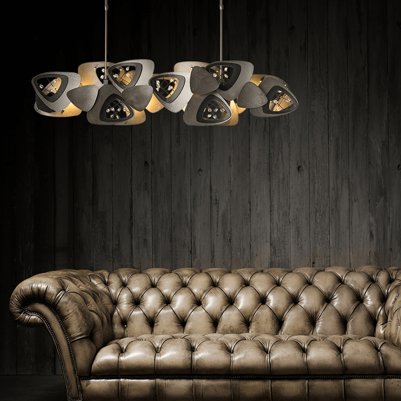 Contemporary Stainless Steel Linear Chandelier