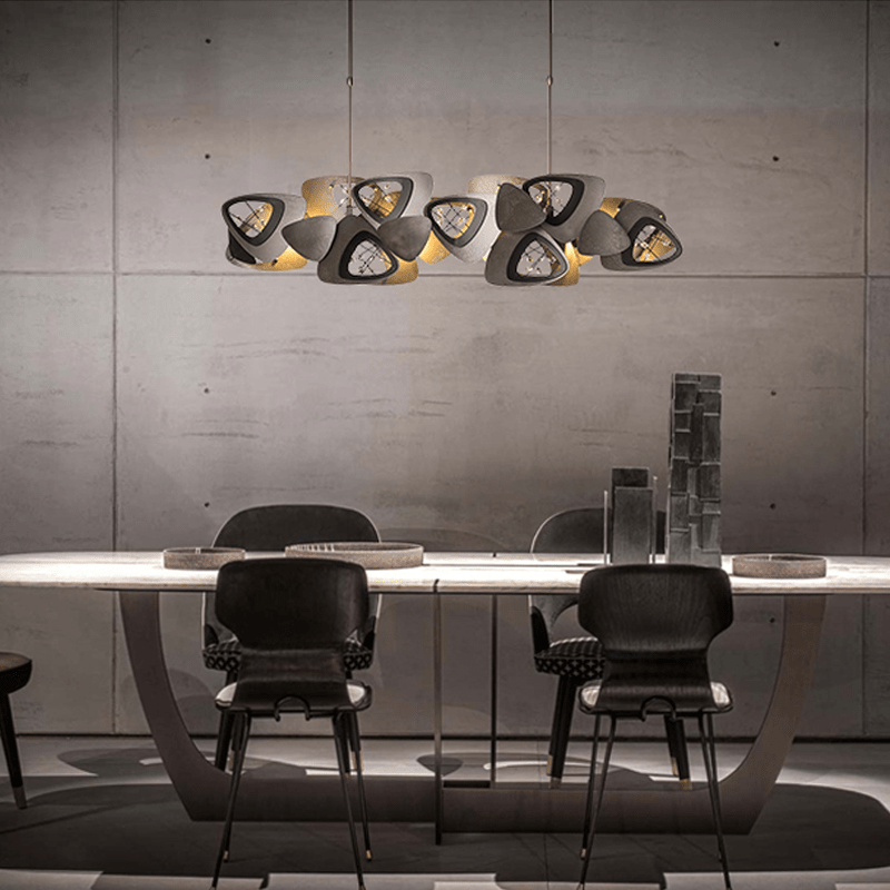 Contemporary Stainless Steel Linear Chandelier