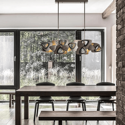 Contemporary Stainless Steel Linear Chandelier