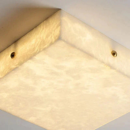 Coral Modern Alabaster Flushmount, Designer Ceiling Light Fixtures