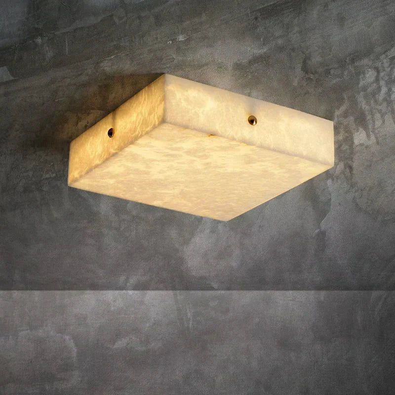 Coral Modern Alabaster Flushmount, Designer Ceiling Light Fixtures