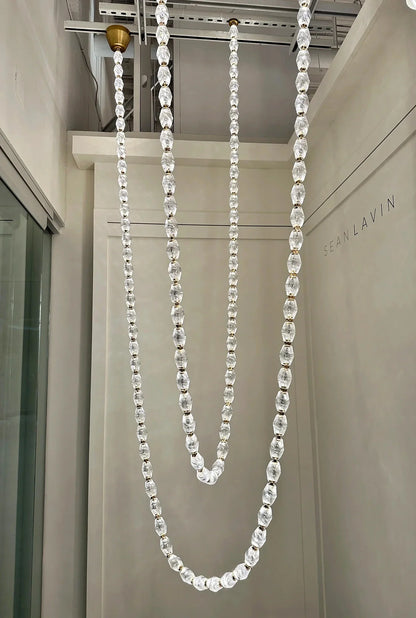 Creative Glass Pearl Necklace Pendant Chandelier for Living/Dining Room/Staircase