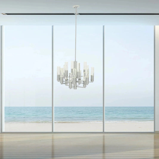 Crystal Cylinders Chandelier 16 Lights Dimmable