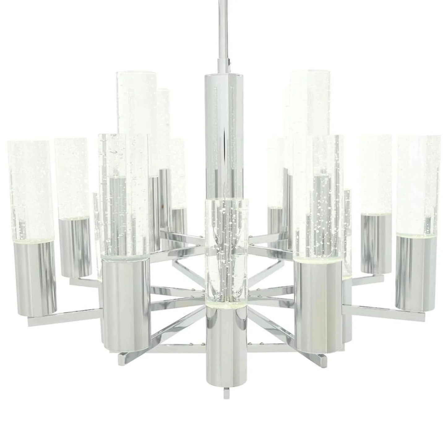 Crystal Cylinders Chandelier 16 Lights Dimmable