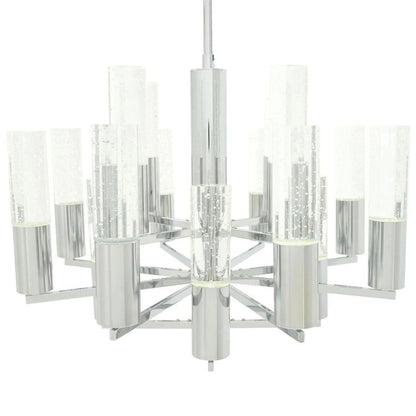Crystal Cylinders Chandelier 16 Lights Dimmable