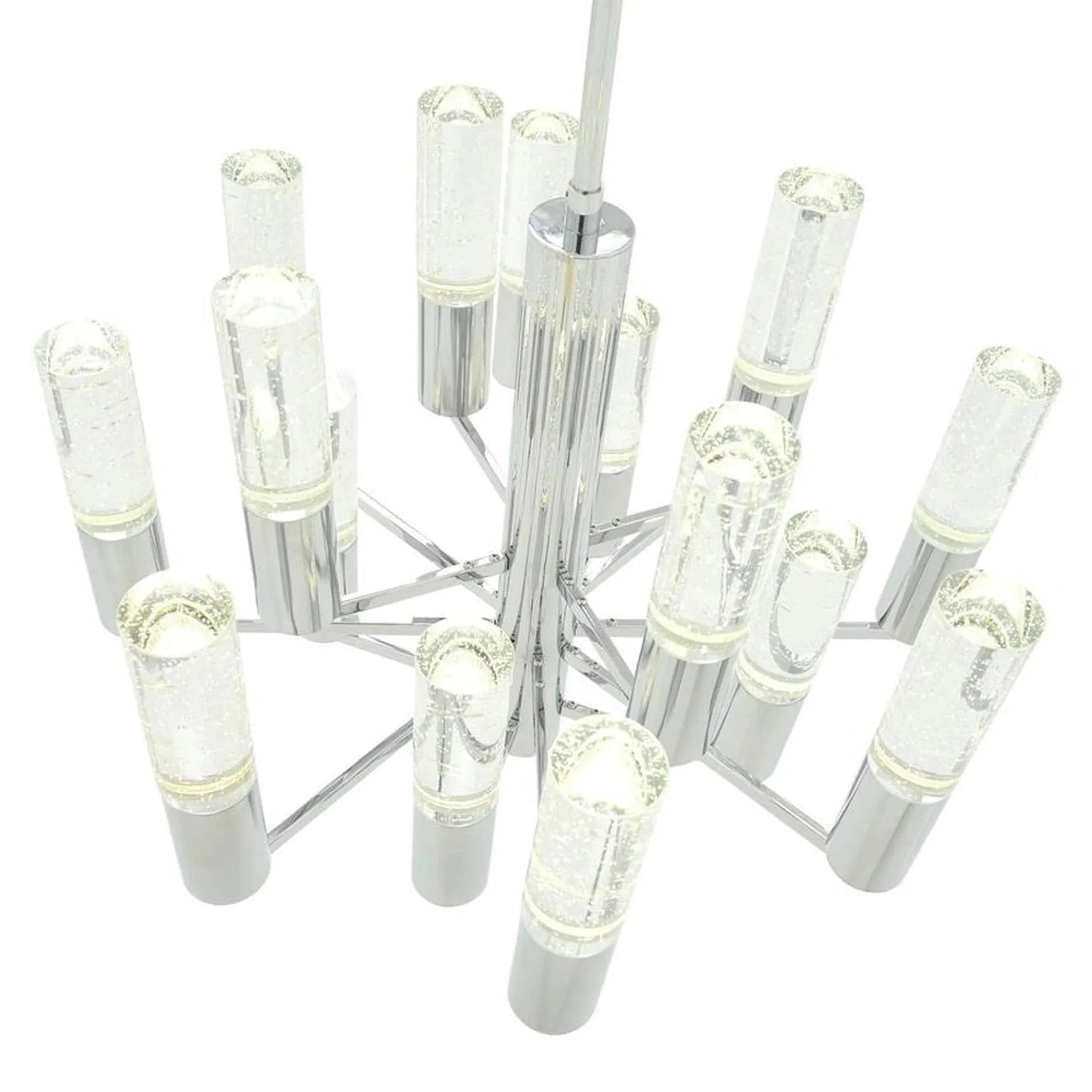 Crystal Cylinders Chandelier 16 Lights Dimmable