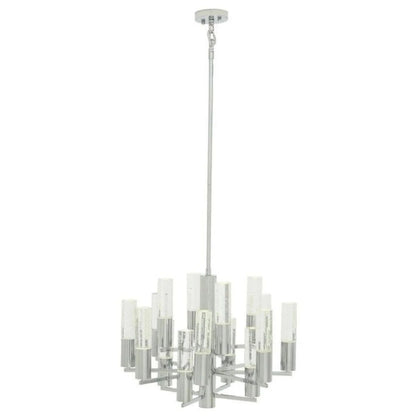 Crystal Cylinders Chandelier 16 Lights Dimmable