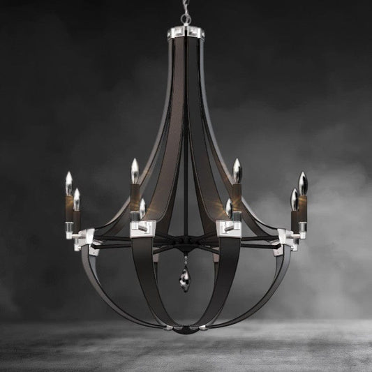 Crystal Empire Chandelier 30"