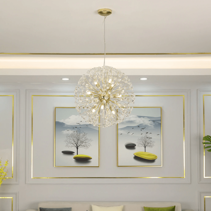 Dandelion Spherical Crystal Pendant Light