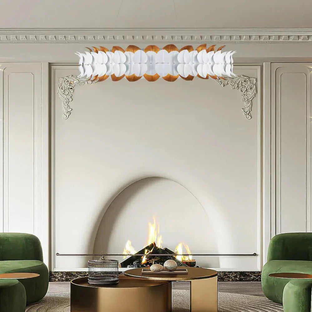 Darla Chandelier Sculpted Leaves 39"