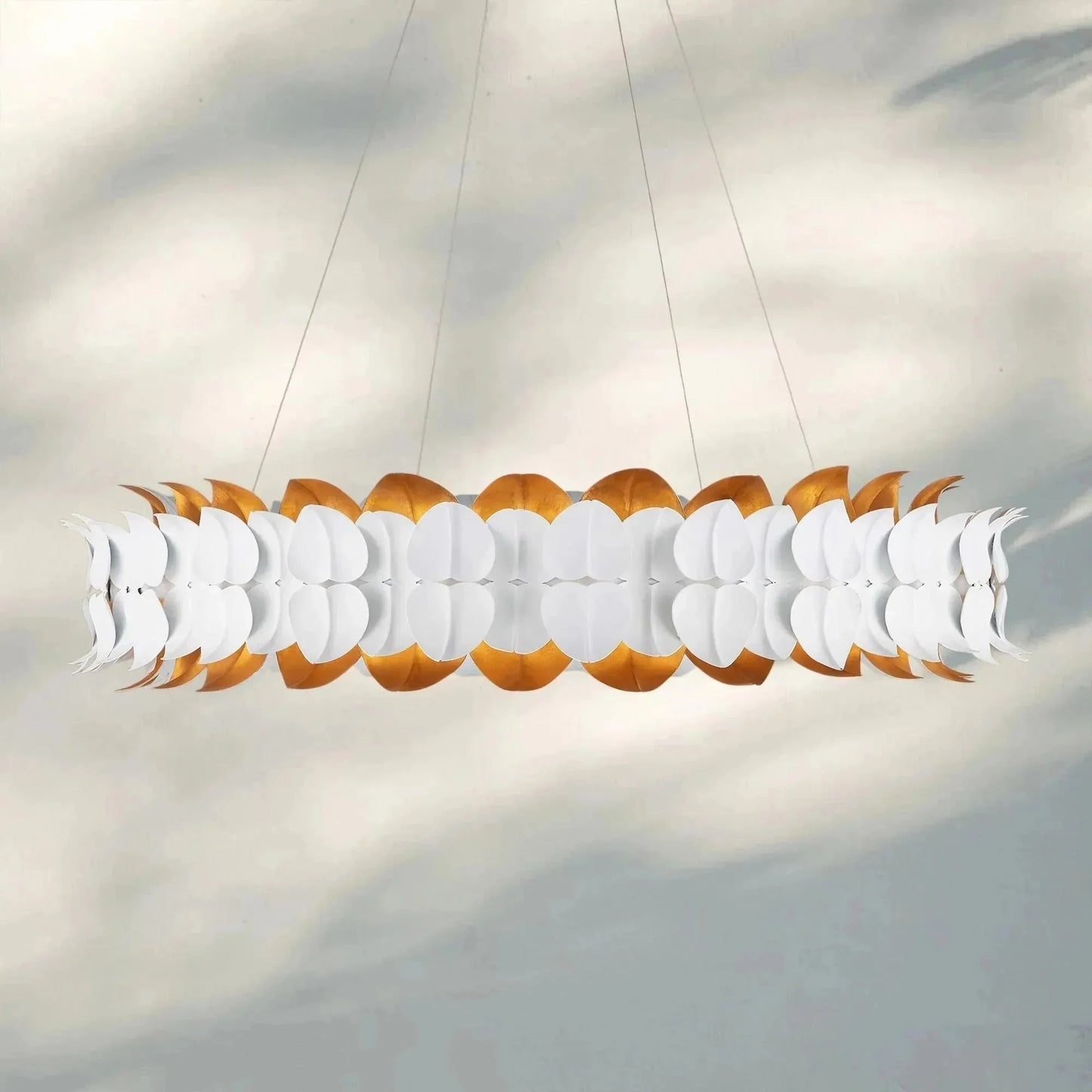 Darla Chandelier Sculpted Leaves 39"
