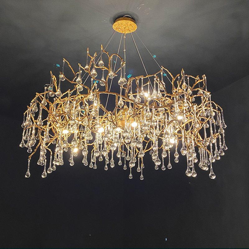 Avvis Crystal Rain Branch Chandelier