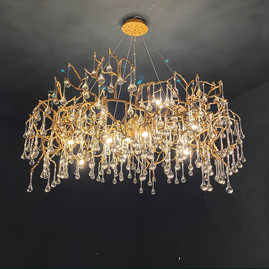Avvis Crystal Rain Branch Chandelier