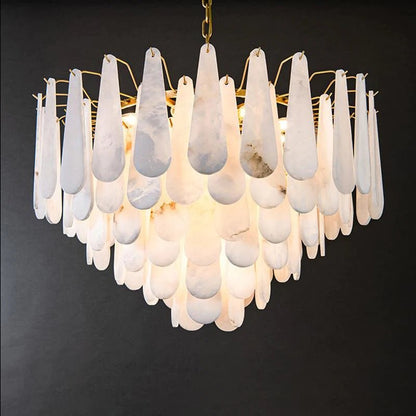 Deborah Alabaster Foyer Chandelier Lighting, Luxury Modern Lighting