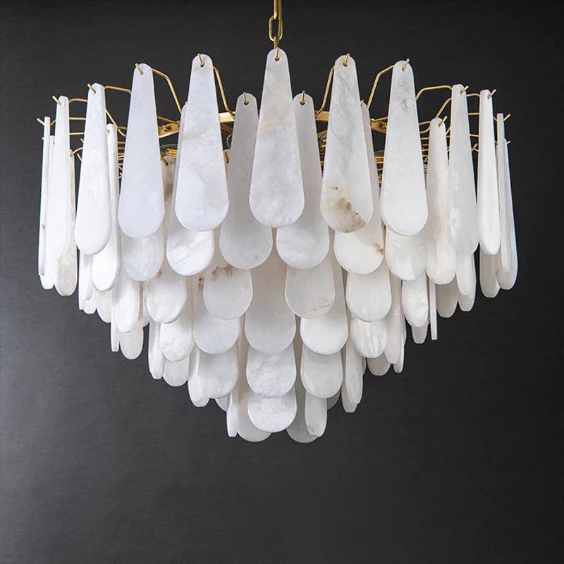 Deborah Alabaster Foyer Chandelier Lighting, Luxury Modern Lighting