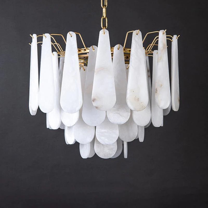 Deborah Alabaster Foyer Chandelier Lighting, Luxury Modern Lighting