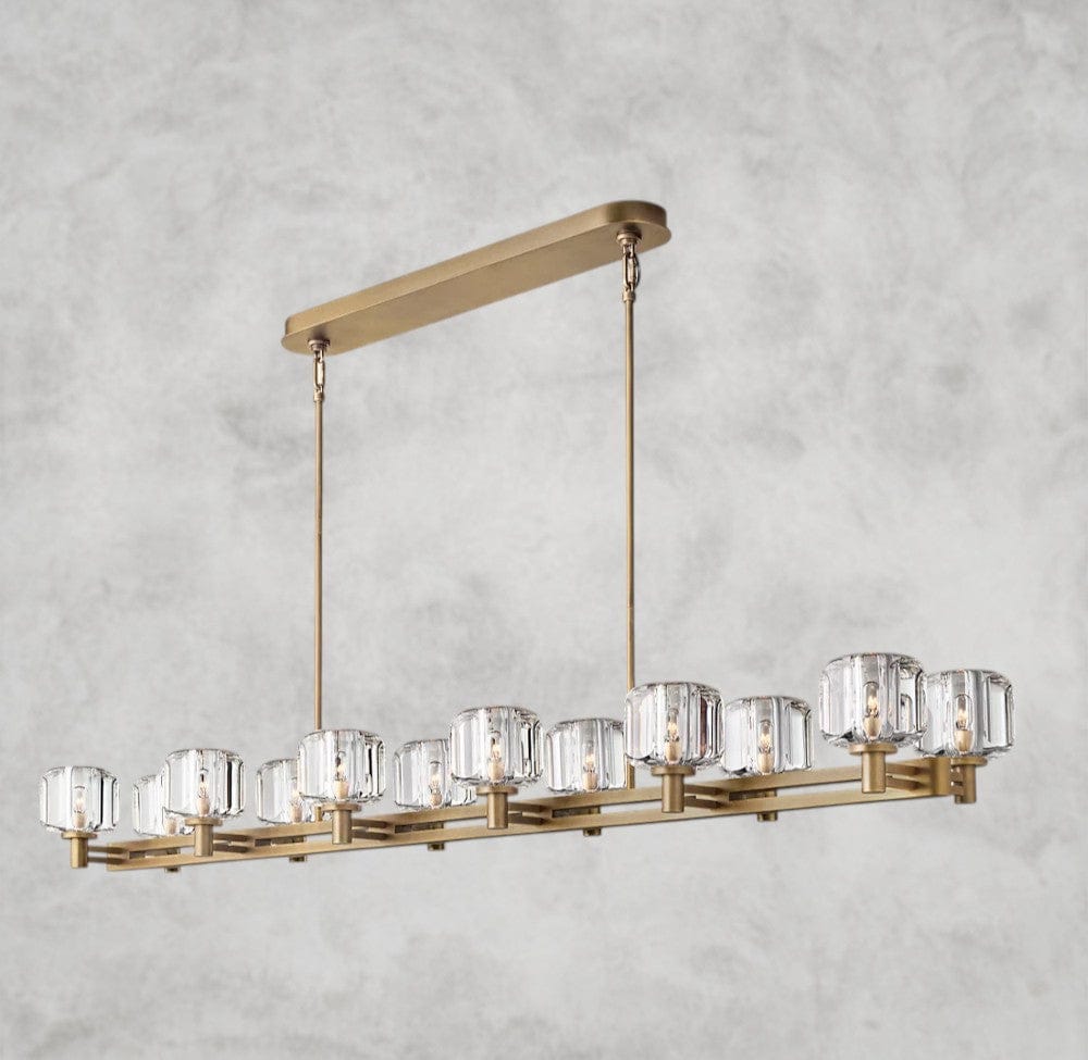 Deemaret double Linear chandelier 54" 72"