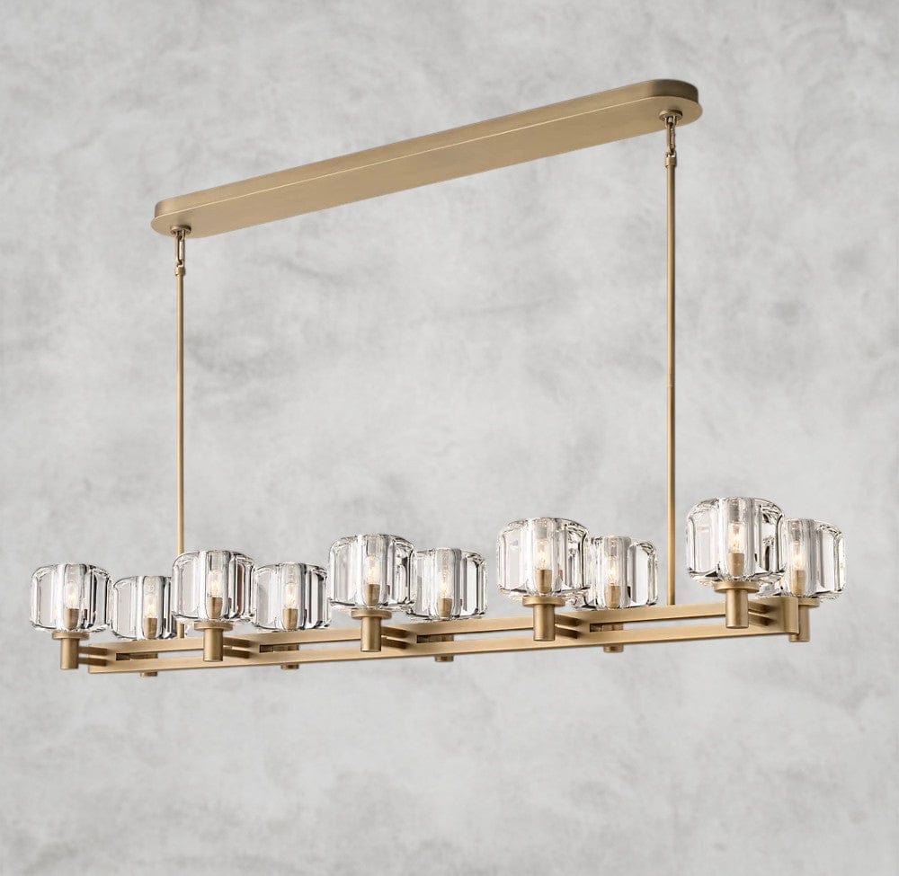 Deemaret double Linear chandelier 54" 72"