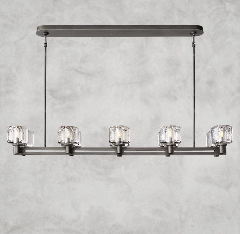 Deemaret double Linear chandelier 54" 72"
