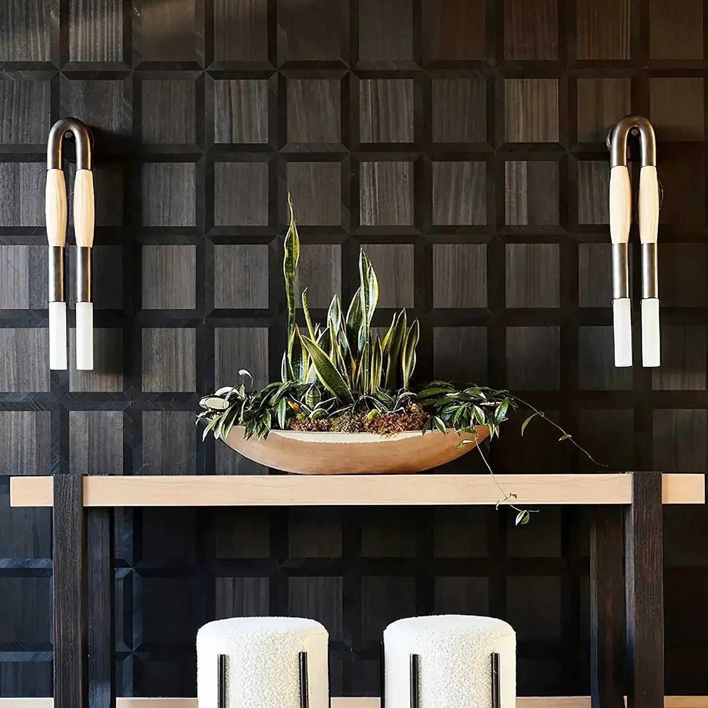 Double Head Antonia Horsehair Sconce